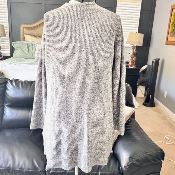 Old Navy Women’s Shaker Stitch Open Front Cardigan Sweater Grey Marl Size M - Picture 3 of 12